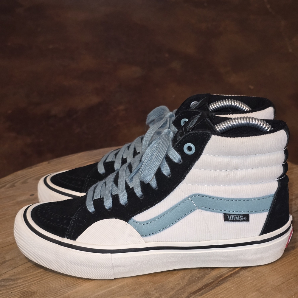 VANS Sk8-Hi Pro Fabiana Delfino Black & Oil Blue Men’s 5 Skate Shoes - Picture 3 of 8